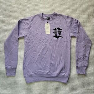 Crooks & Castles Gothic C Crewneck Sweatshirt Lavender size Small